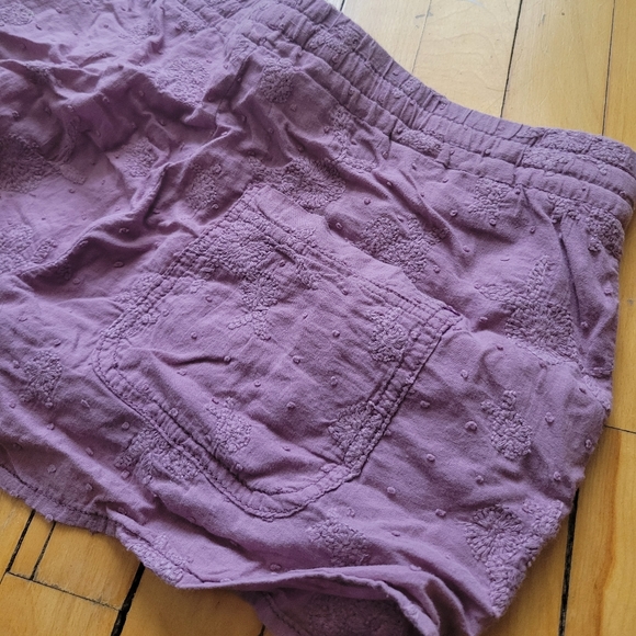 Anthropologie Shorts Embroidered Lilac XS - Picture 4 of 6